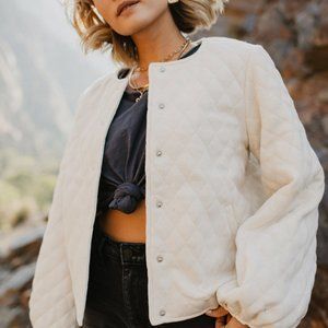 Ivory Vero Moda Quilted Jacket NWT